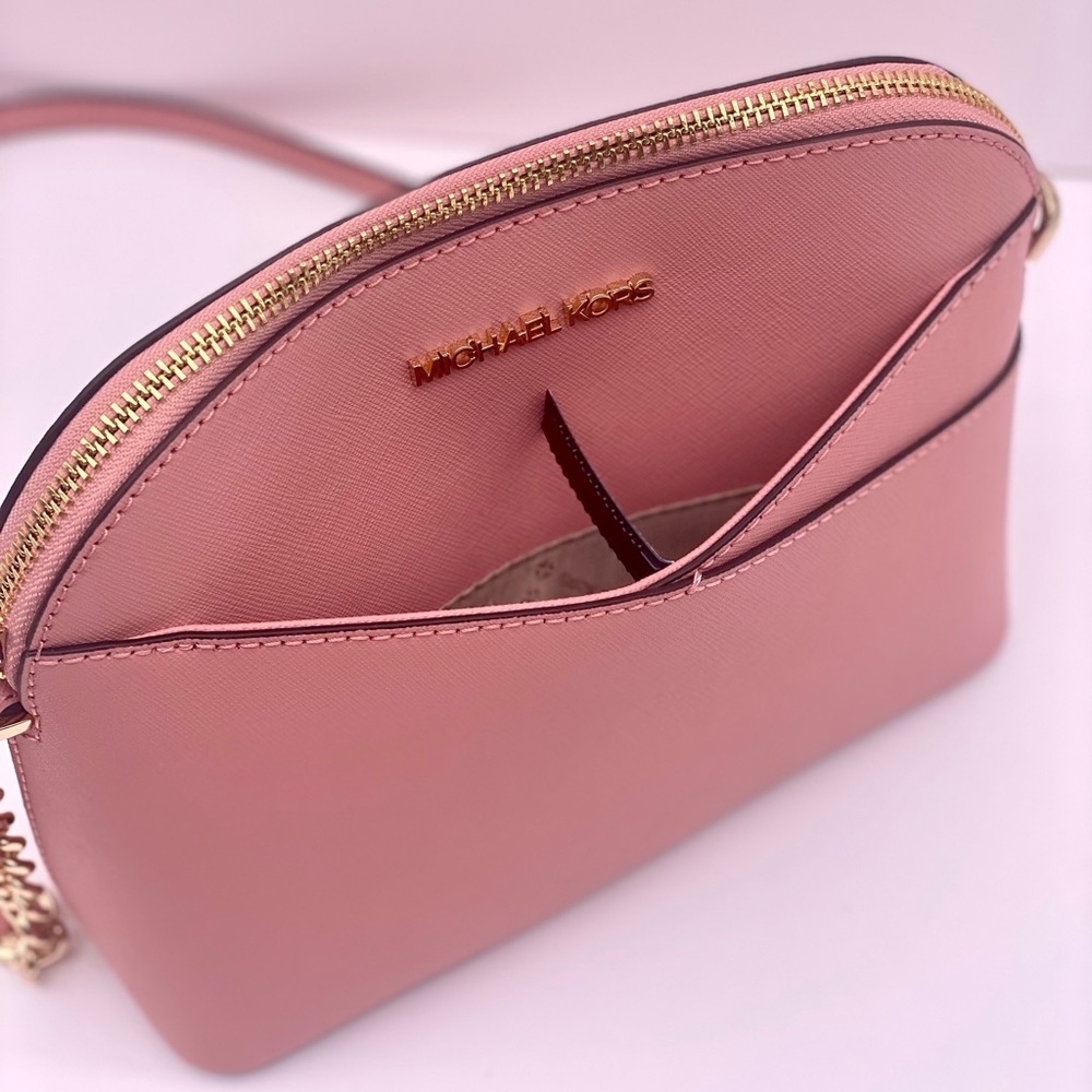 Michael Kors Jet Set Travel Medium Dome Crossbody Leather Primrose - Picture 7 of 12